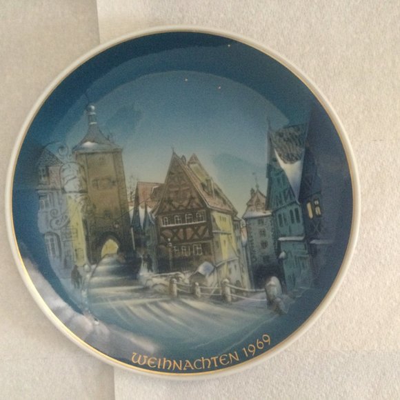 Rosenthal Germany Weihnachten Christmas 1969 Porcelain Collector Plate 9" diamet - Picture 3 of 4